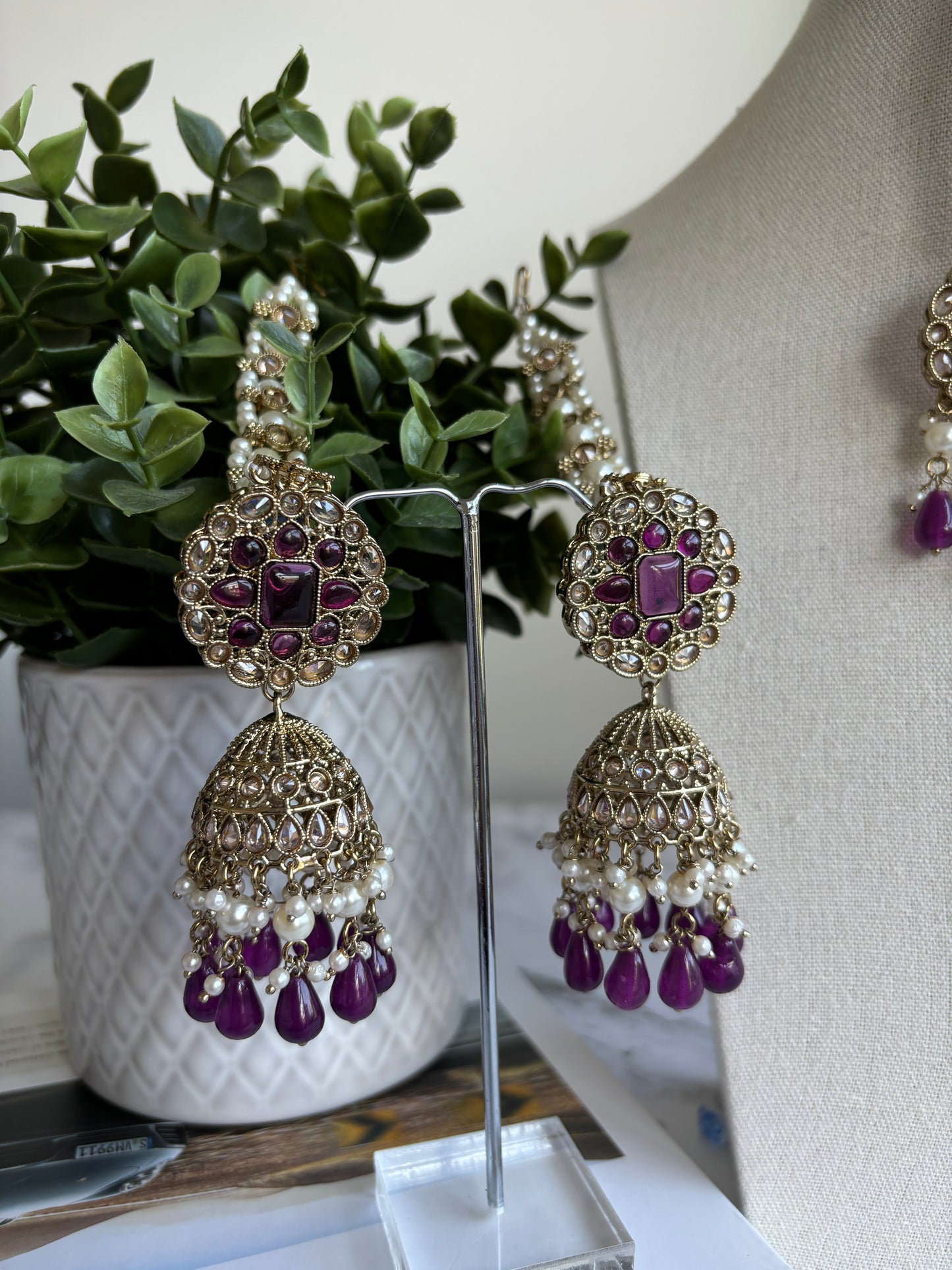 Vanita Polki Earrings Tikka