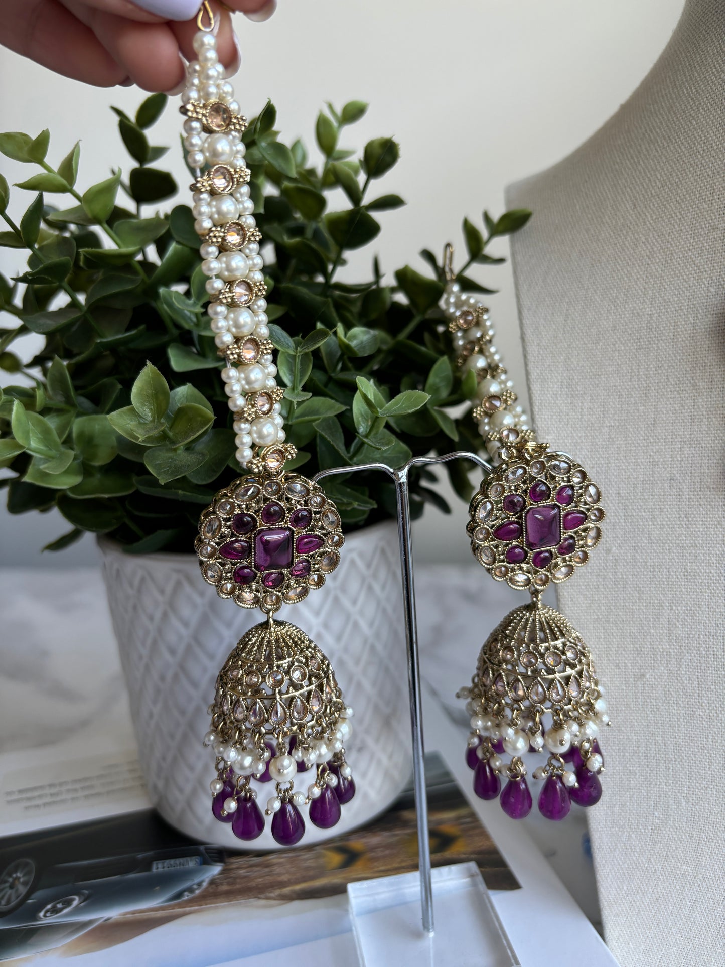 Vanita Polki Earrings Tikka