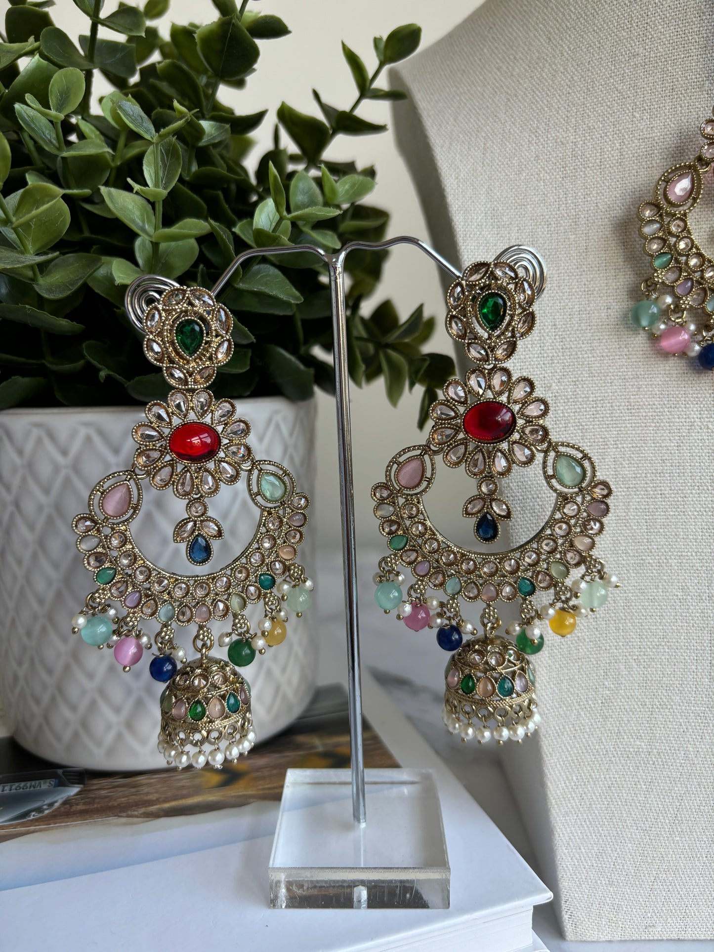 Nina Polki Earrings Tikka