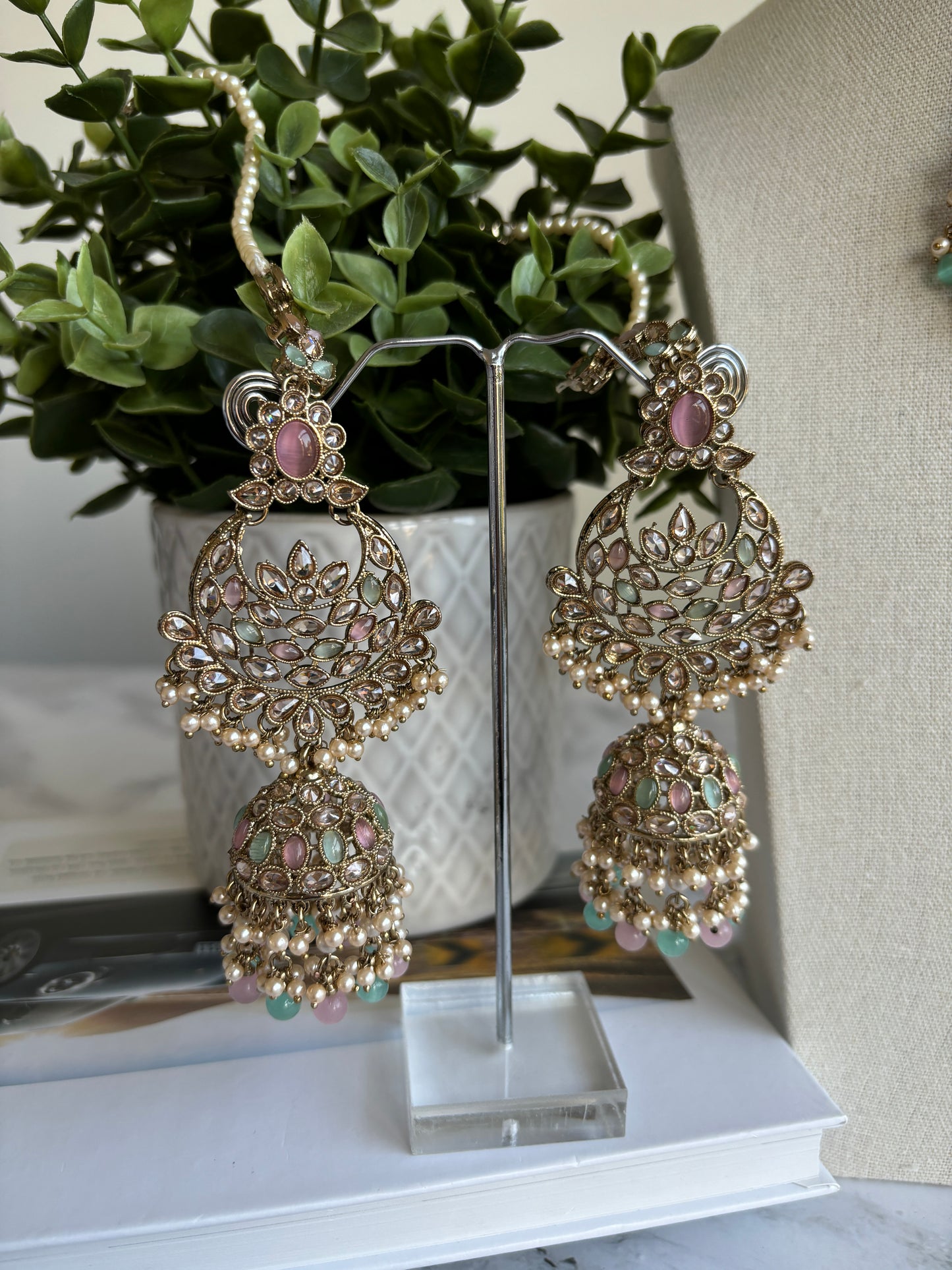 Kritika Polki Earrings Tikka