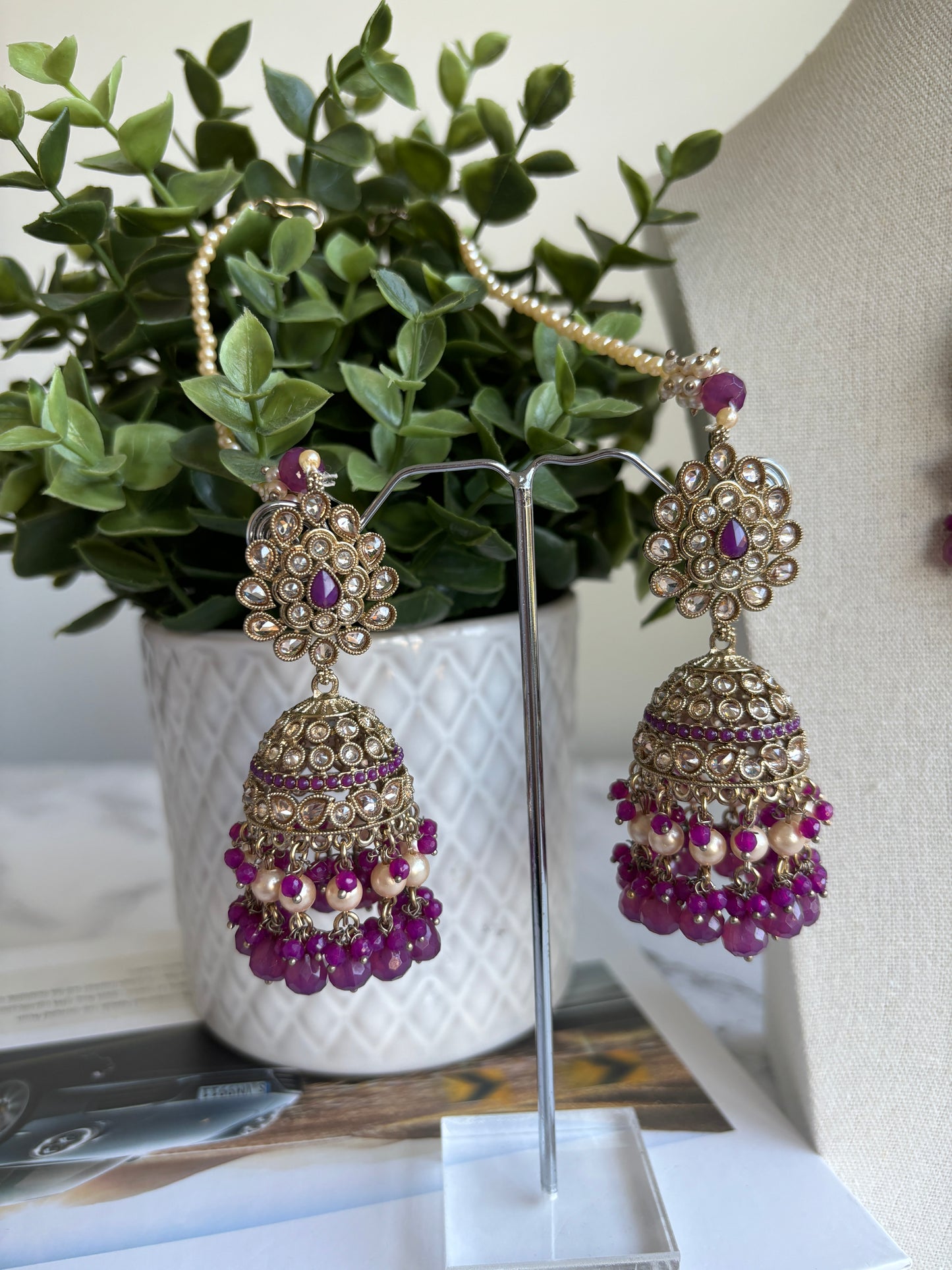 Aruna Polki Earrings Tikka