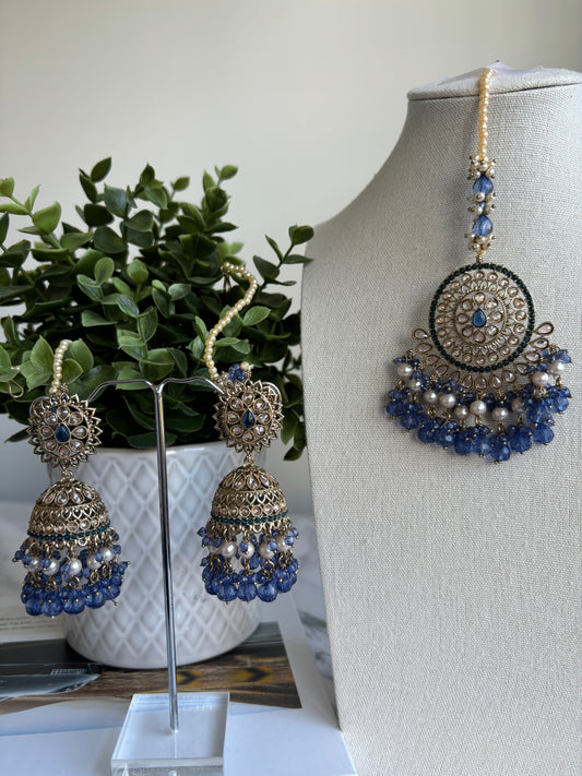 Jas Polki Earrings Tikka