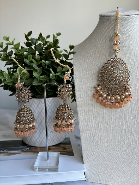 Aruna Polki Earrings Tikka