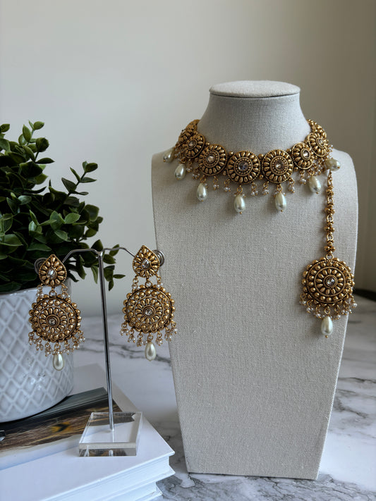 Nita Gold Plated Necklace Set