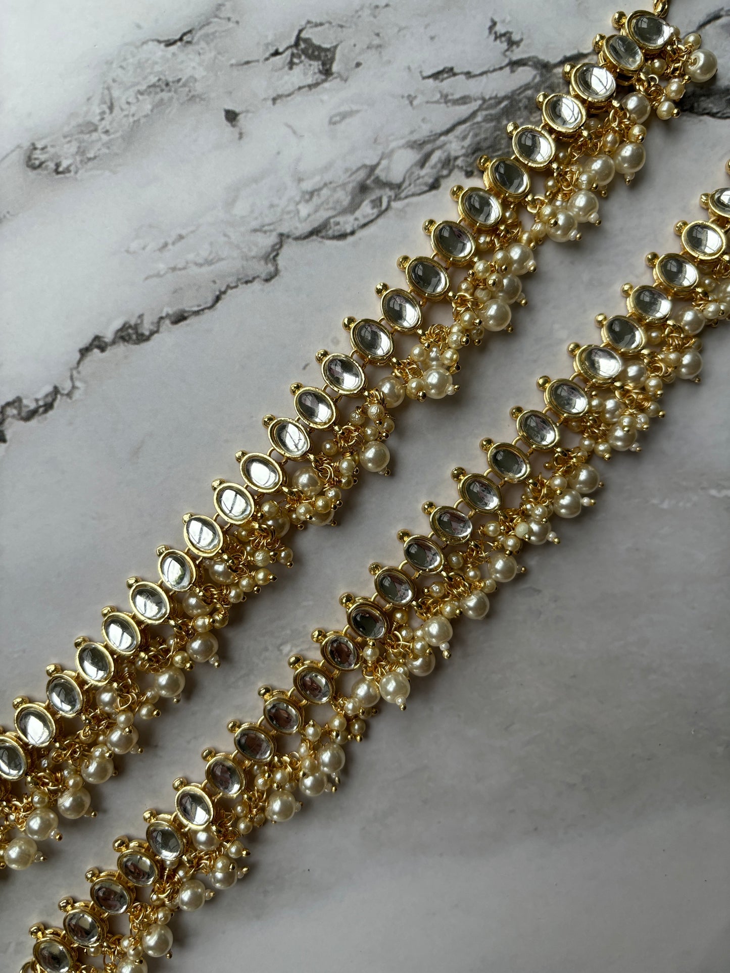 Kundan anklets