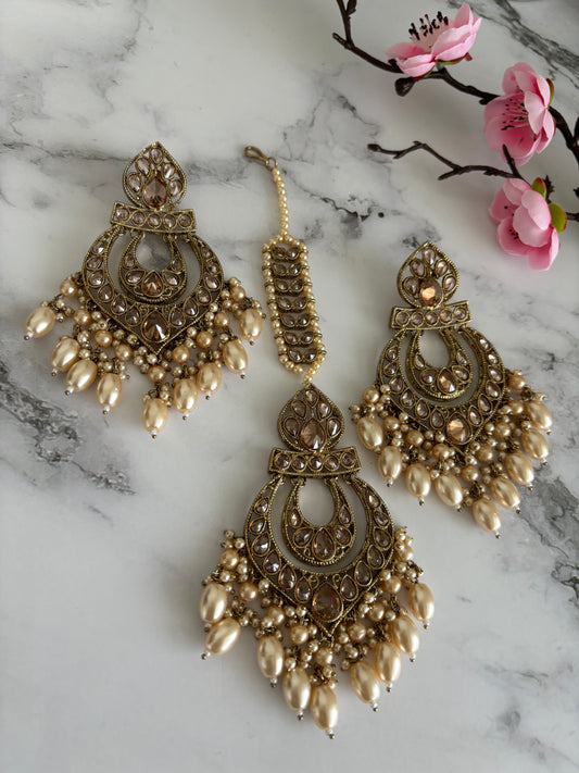 Aruna Polki Earrings Tikka