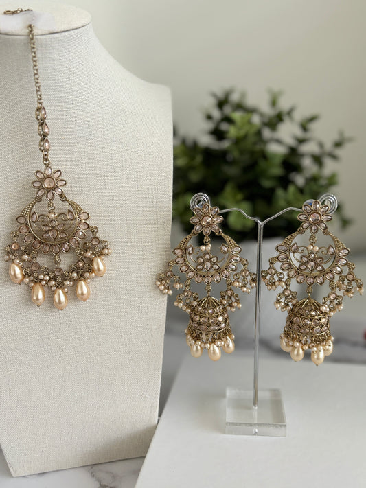 Vanita polki earrings tikka