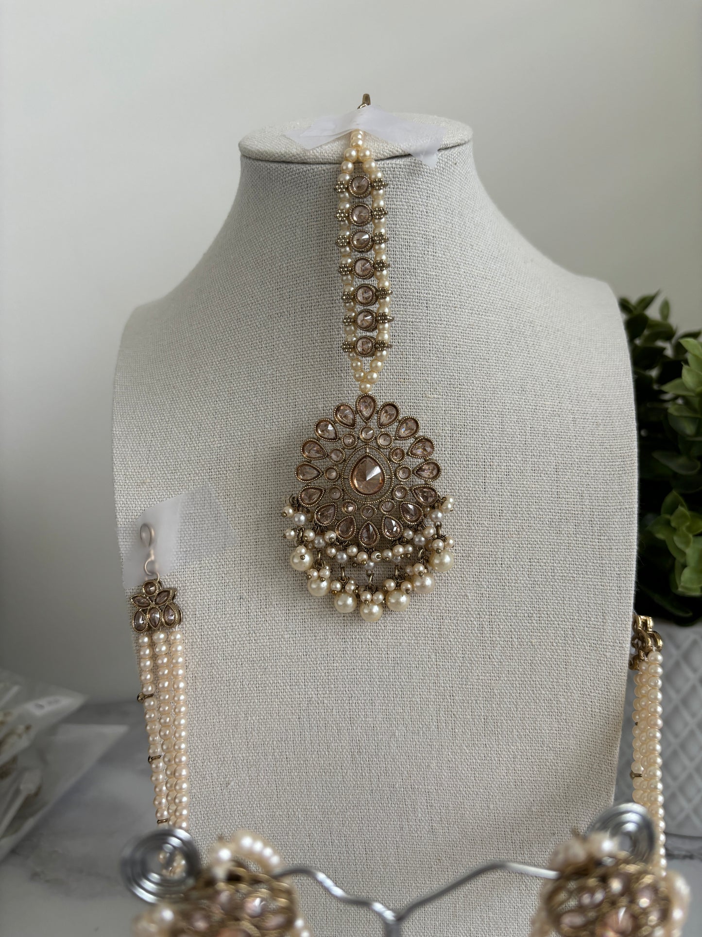 Megha jhumki earrings tikka