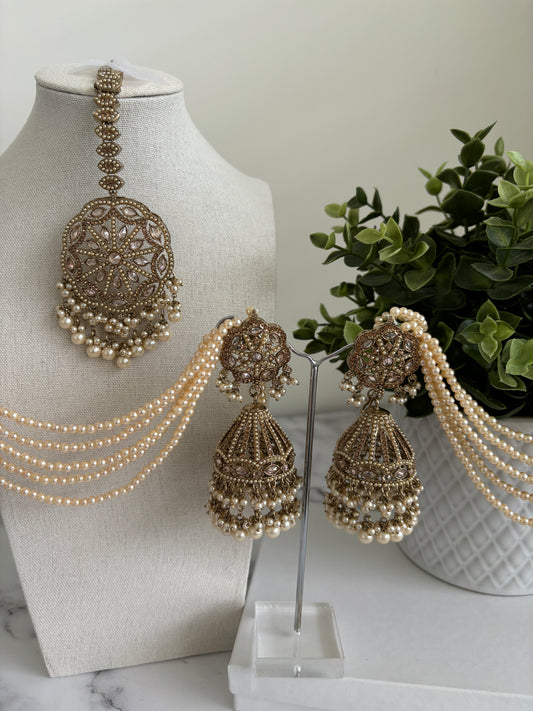 Zairah jhumki earrings tikka