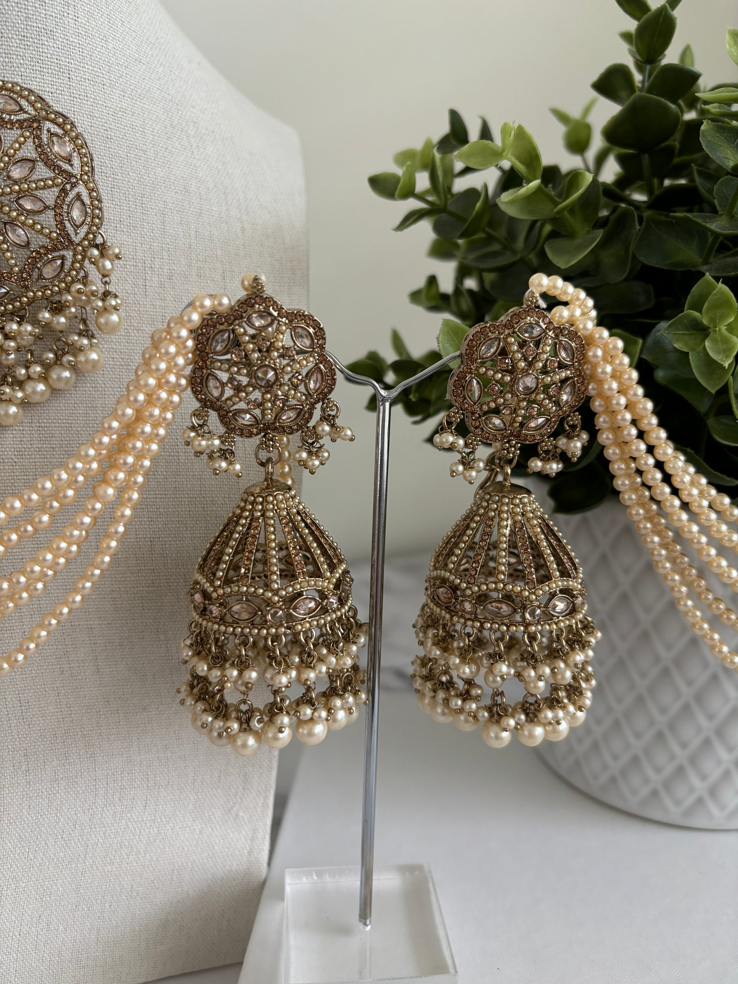 Zairah jhumki earrings tikka