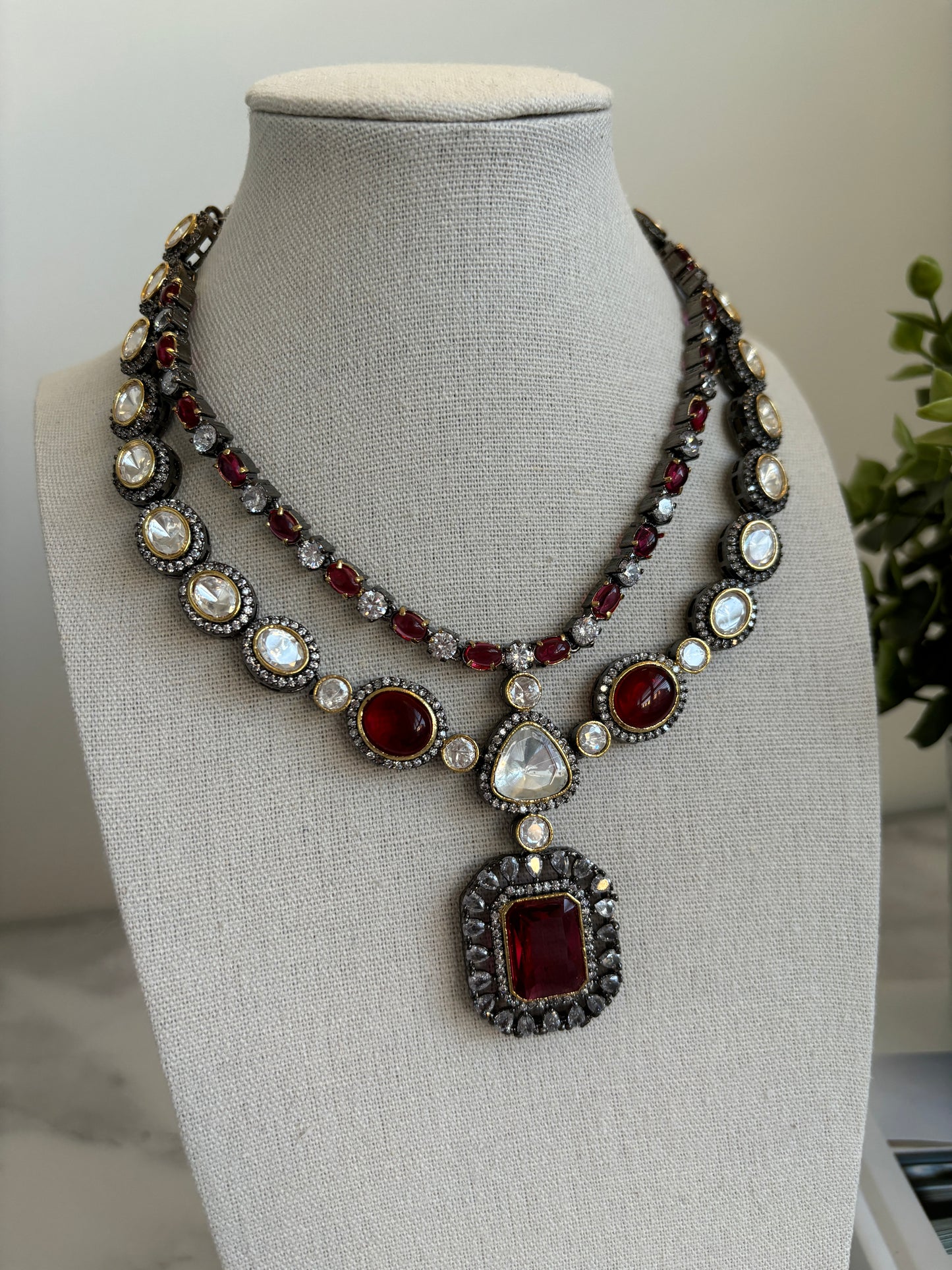 Shehnaz uncut kundan necklace